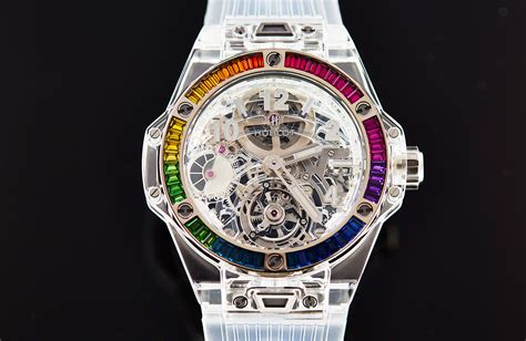 hublot big bang sapphire rainbow replica|hublot sapphire tourbillon.